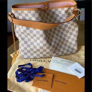 LV Delightful PM Damier Azur Canva Hobo Bag